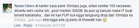 Tetsimoni salah seorang teman di FB perihal Skema FUP Indihome