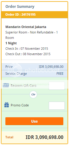 harga kamar Mandarin Oriental Jakarta di Tiket