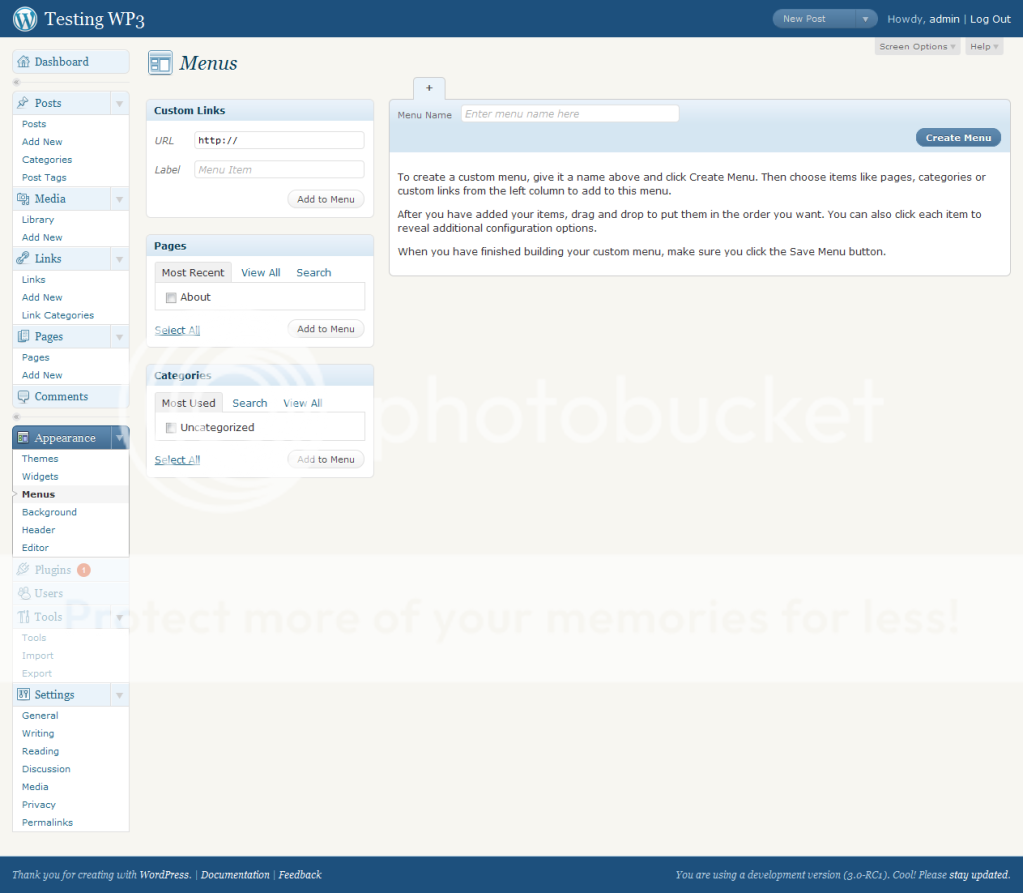Wordpress 3.0, WordPress 3.0 RC1, WordPress, WP