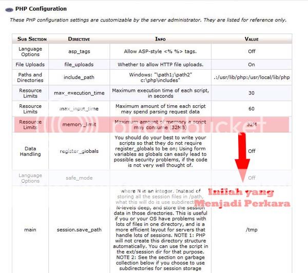 php Conf php Configuration, WordPress 3.0 Error, Bug WordPress 3.0